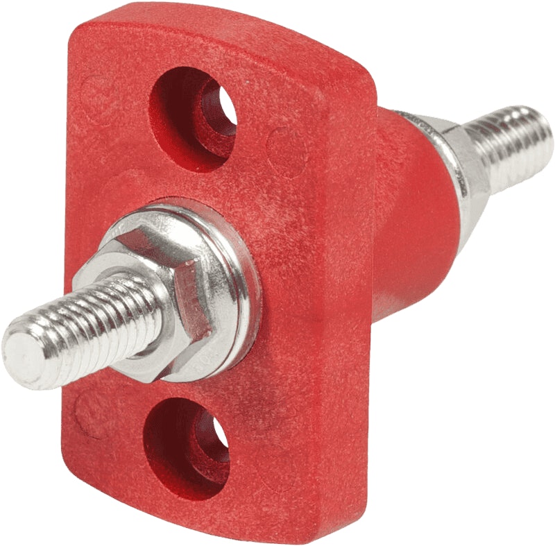 Blue Sea Terminal Feed Through Connector - 5/16 Studs Red