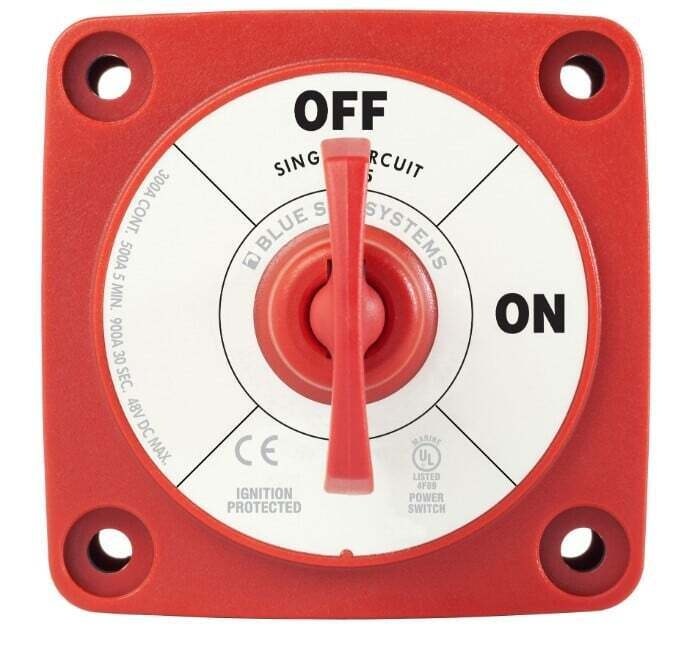 Blue Sea Battery Switch 300A On/Off w/Key Red