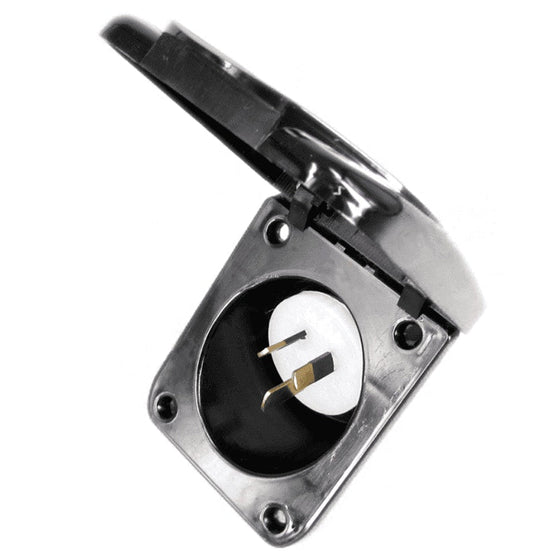 Transco 15A Black Caravan Power Inlet