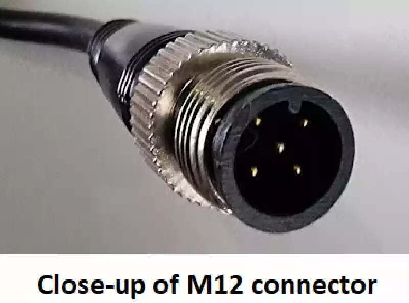 Wakespeed WS500 P-type wiring harness with M12 connector for NMEA2000 connection