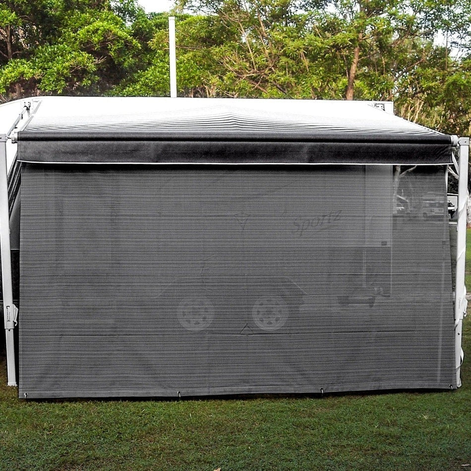 Aussie Traveller Sunblocker Long Side Wall - Grey - 3.96m (14')