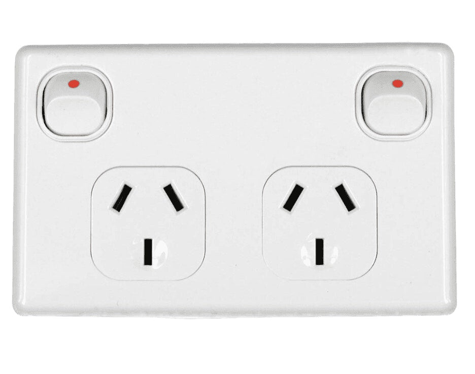 Power Point Double Pole 10Amp GPO Outlet