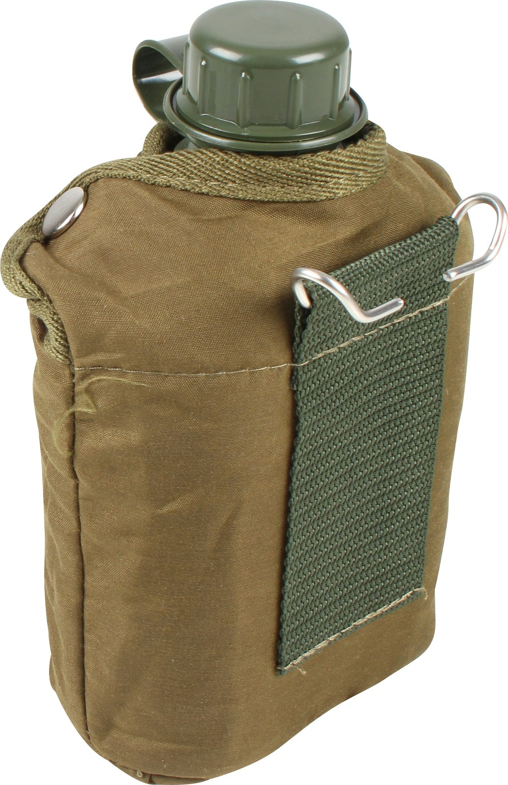 2x Wildtrak 1qt Spill-Proof Canteen Camping Water Container w/ Cover Army Green