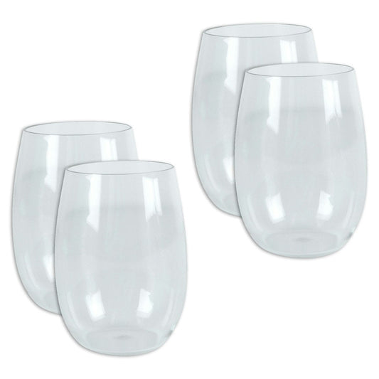 4pc Wildtrak Tritan Stemless Plastic 444ml Wine Glass Outdoor Camping Drink Cup