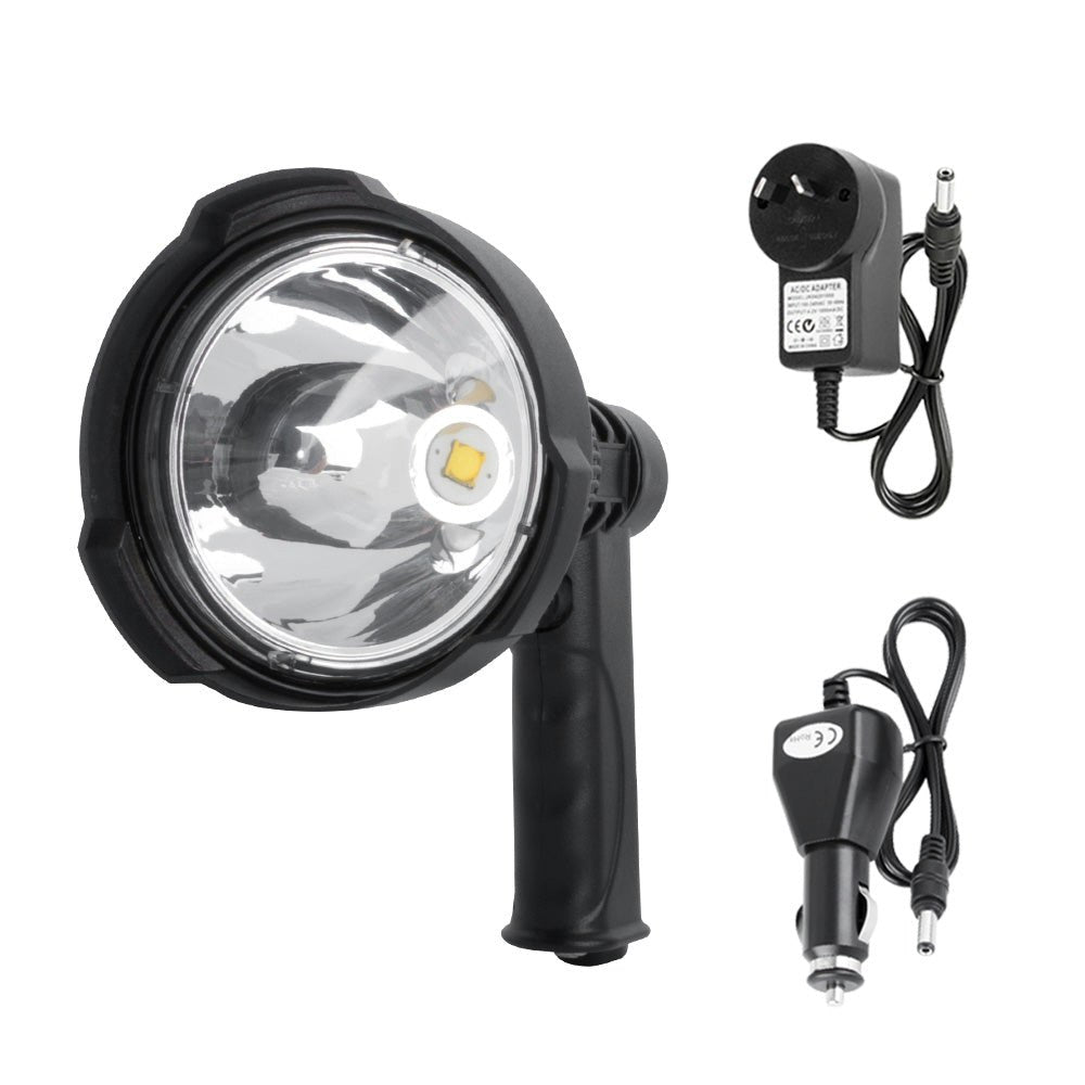 25W Hunting LED Handheld Spotlight Rechargeable Spot Beam Shooting 12V