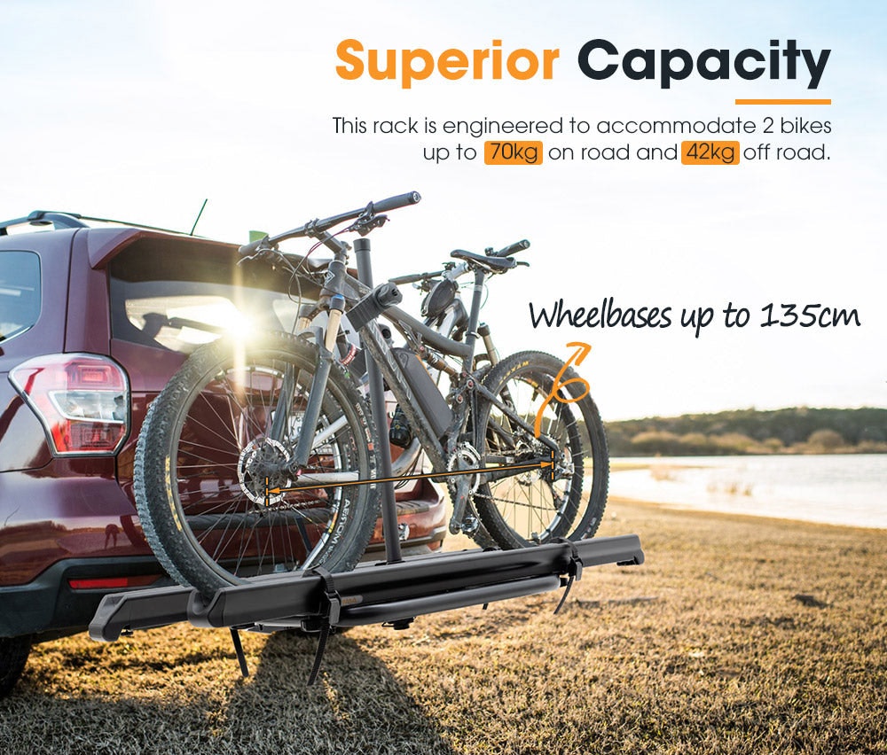 SAN HIMA Bicycle Carrier 2 E-Bike Rack Bike Car Rack  2" Hitch Mount Steel 4x4