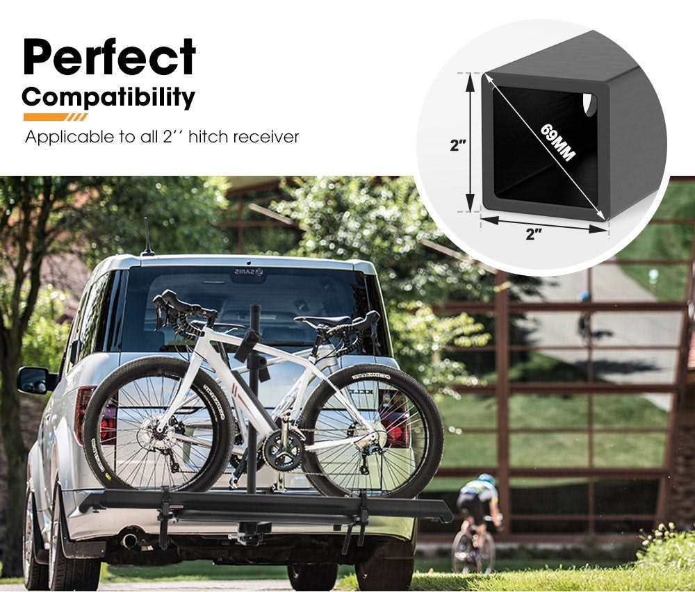 SAN HIMA Bicycle Carrier 2 E-Bike Rack Bike Car Rack  2" Hitch Mount Steel 4x4