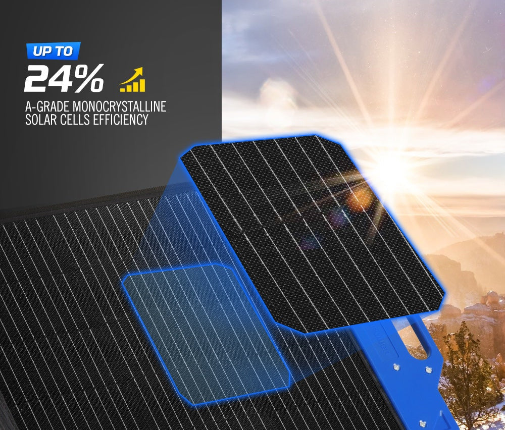 Atem Power 200W Flexible Folding Solar Panel Kit 12V Solar Mat Blanket Camping