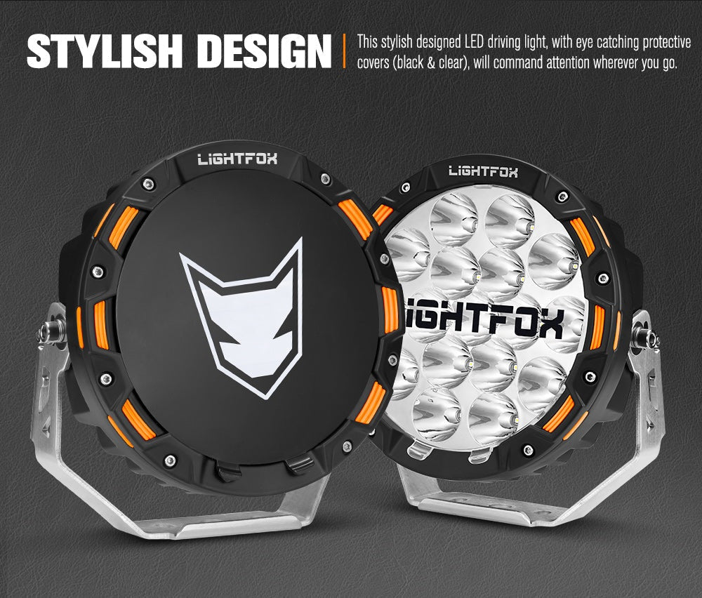 LIGHTFOX 7inch OSRAM LED Driving Spot Lights 1Lux@816m(Pair) 12,603Lumens