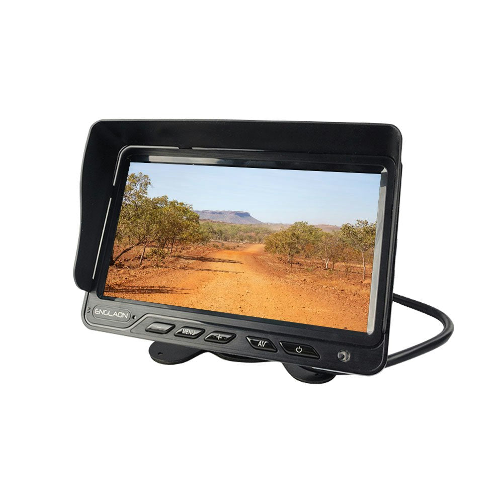 12V-36V 7" AHD Monitor DVR with Dual Reverse Cameras & 7m Cable for Caravan Truck Campervan