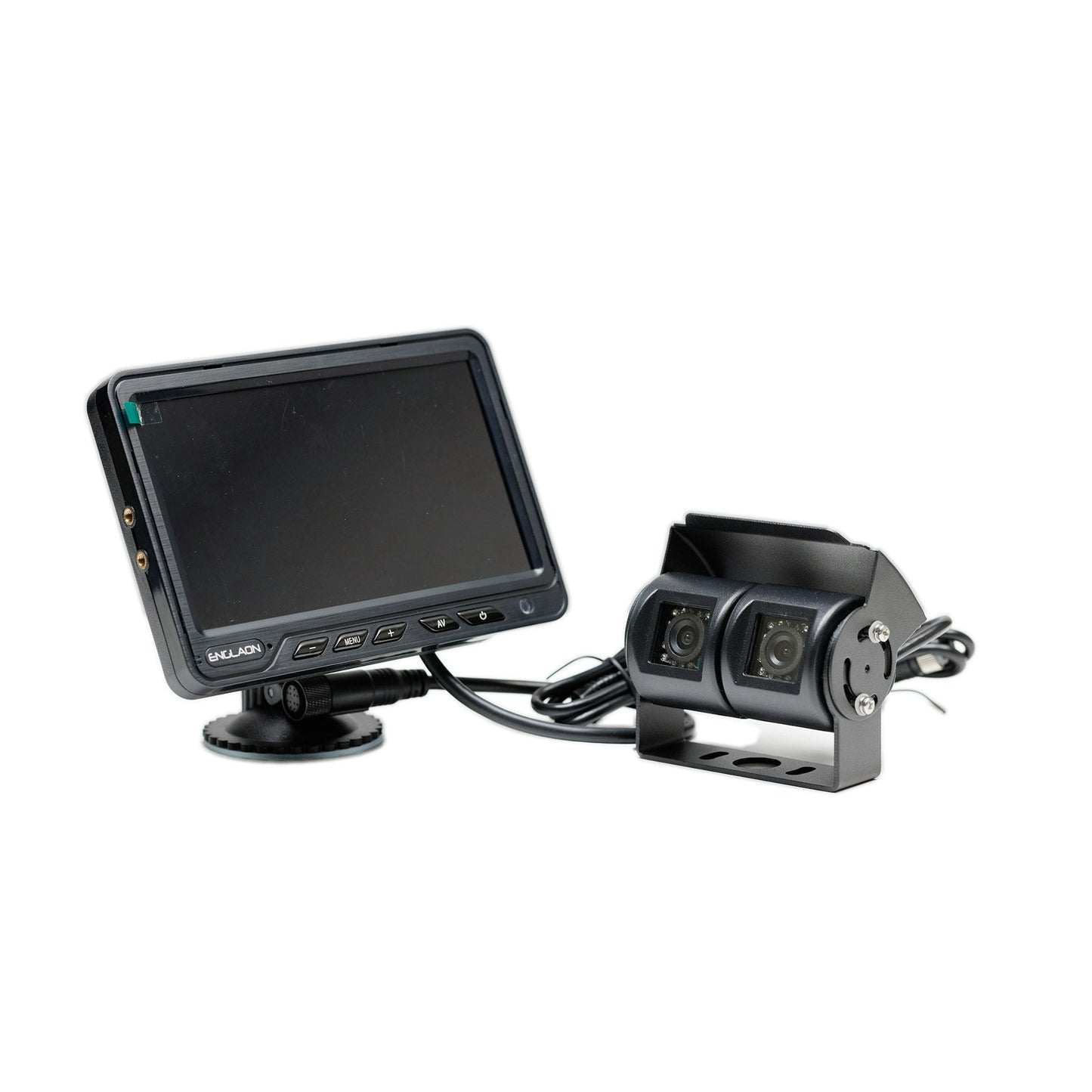 12V-36V 7" AHD Monitor DVR with Dual Reverse Cameras & 15m Cable for Caravan Truck Campervan