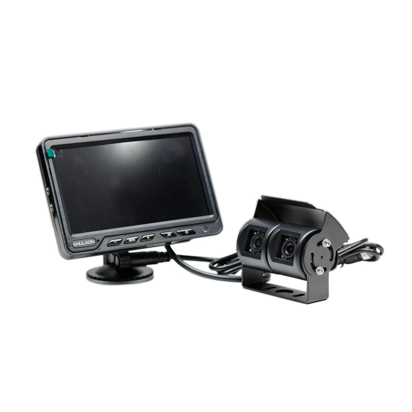 12V-36V 7" AHD Monitor DVR with Dual Reverse Cameras & 7m Cable for Caravan Truck Campervan