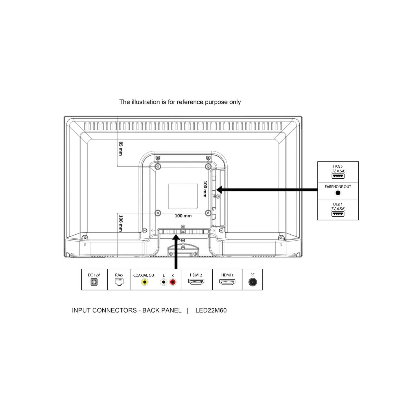 ENGLAON 22’’ Full HD Smart 12V TV With Built-in DVD Player & Chromecast & Bluetooth Android 11