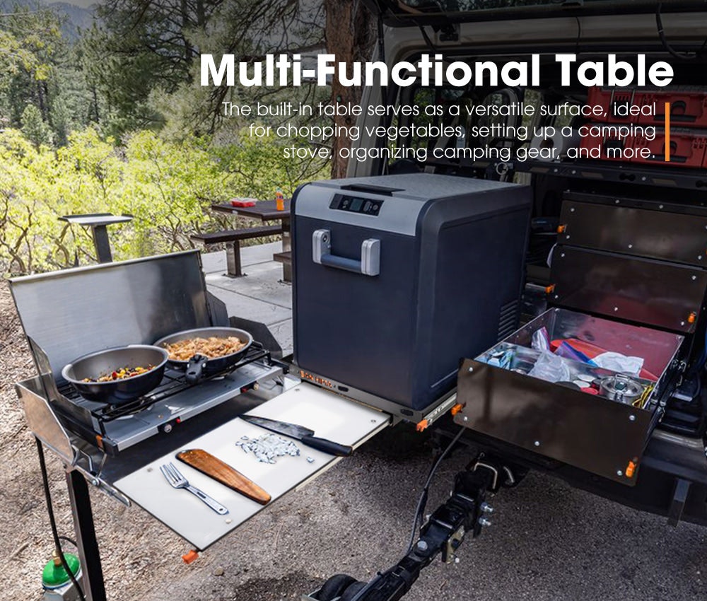 San Hima 95L Fridge Slide With Extendable Table Cutting&nbsp;Board 120KG Caravan Part