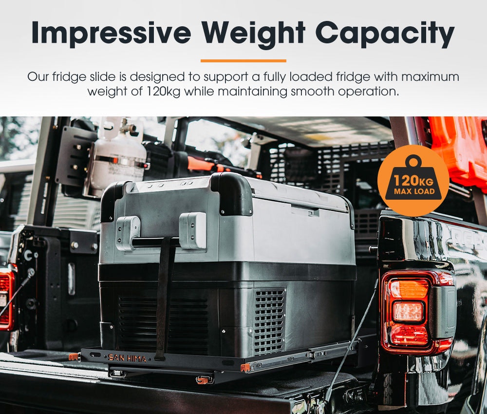 San Hima 95L Fridge Slide With Extendable Table Cutting&nbsp;Board 120KG Caravan Part