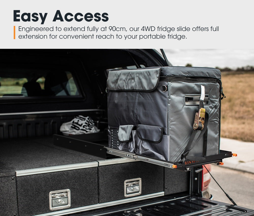 San Hima 95L Fridge Slide With Extendable Table Cutting&nbsp;Board 120KG Caravan Part