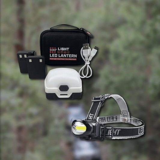 CAOS LED Single Lantern + 3 LED Headlamp