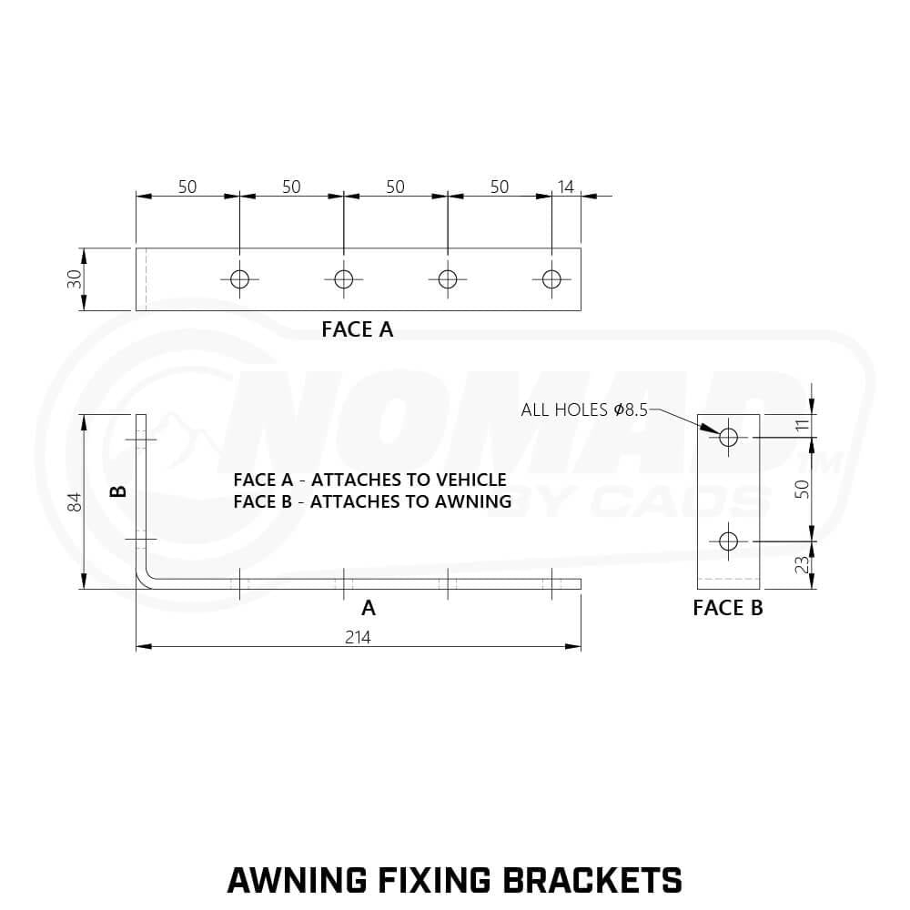 NOMAD Shower Tent Awning (Foldout) with Roof