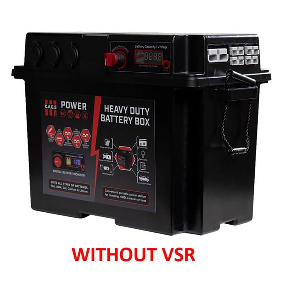 CAOS POWER HD Battery Box + Anderson to MC4 Solar Lead + 150A Watt Meter