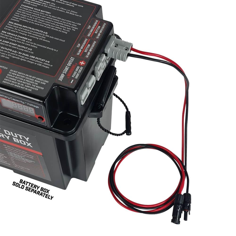 CAOS POWER HD Battery Box + Anderson to MC4 Solar Lead + 150A Watt Meter